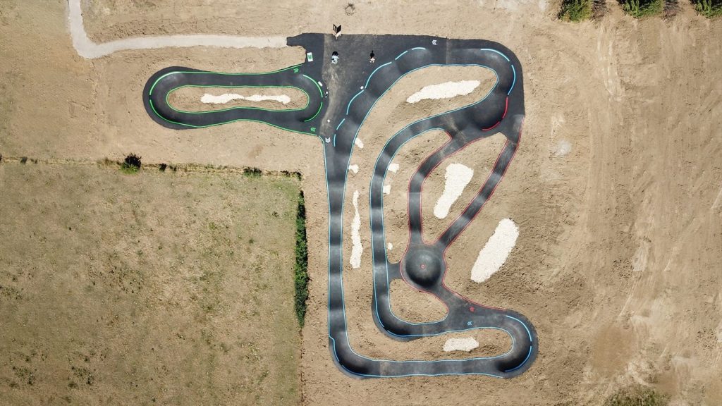 pumptrack Metzeresche vue aérienne piste enrobée Moselle