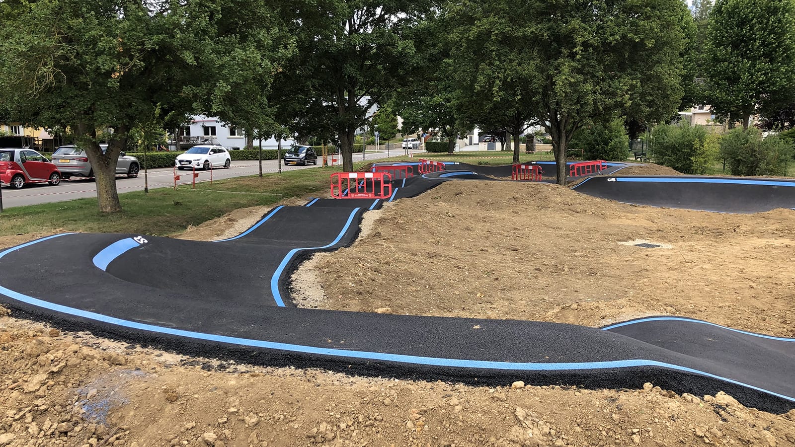 Pumptrack de Mondorf-les-Bains Luxembourg - Réalisation C2 MARQUAGE