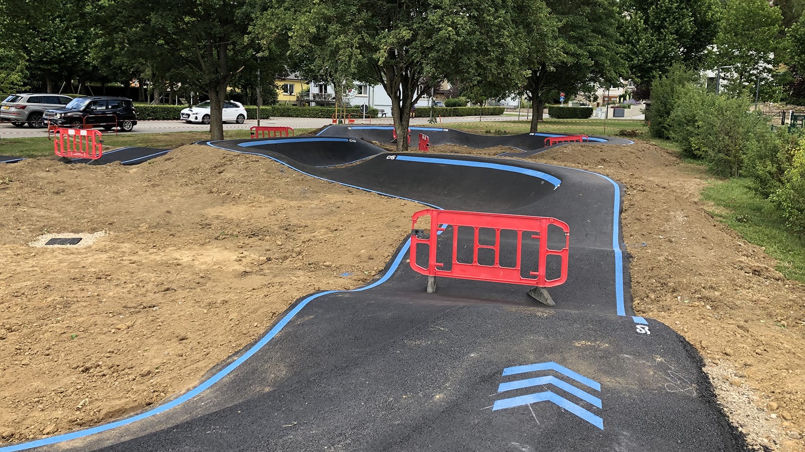 Pumptrack de Mondorf-les-Bains Luxembourg - Réalisation C2 MARQUAGE